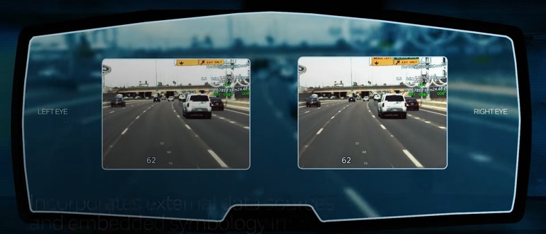 Podgląd z wyświetlacza Desplay 360. Właśnie to widzi kierowca pojazdu wyposażonego w ten system.