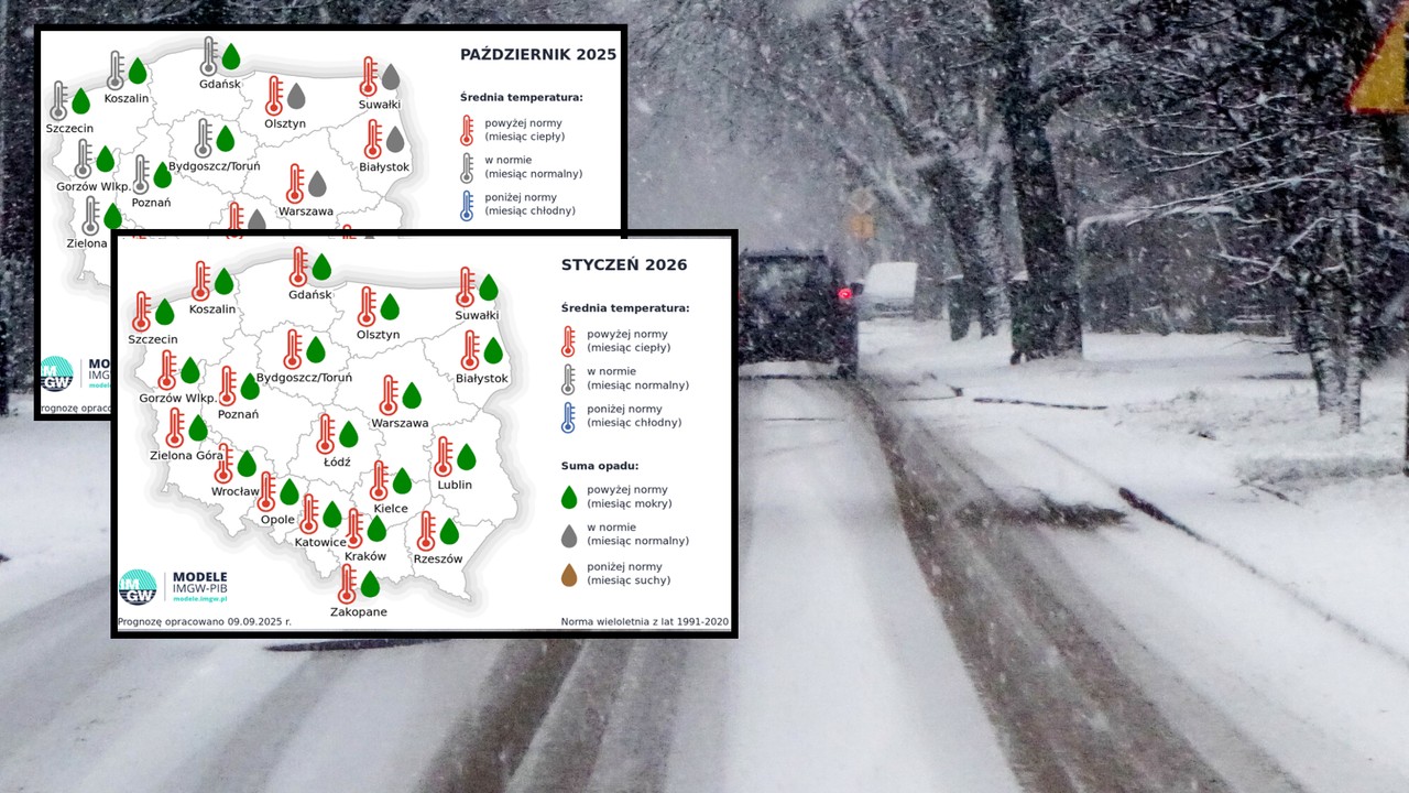 Taka pogoda czeka Polskę jesienią i zimą. Znamy nową prognozę sezonową IMGW [MAPY]