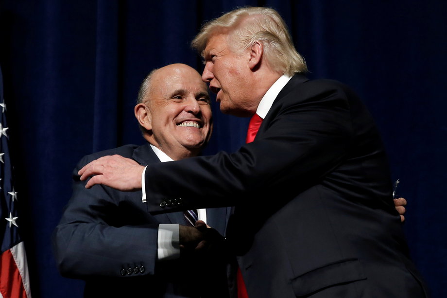 Rudy Giuliani and Donald Trump.