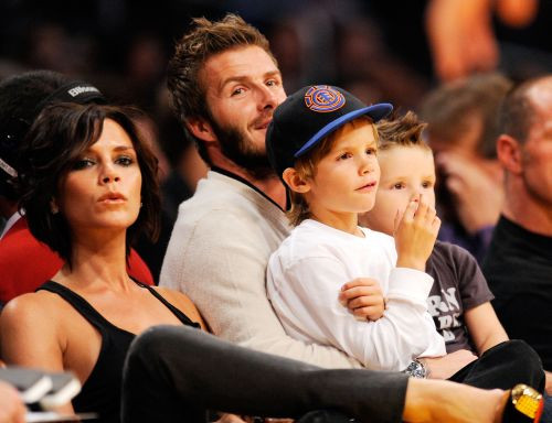 Victoria Beckham i David Beckham z dziećmi