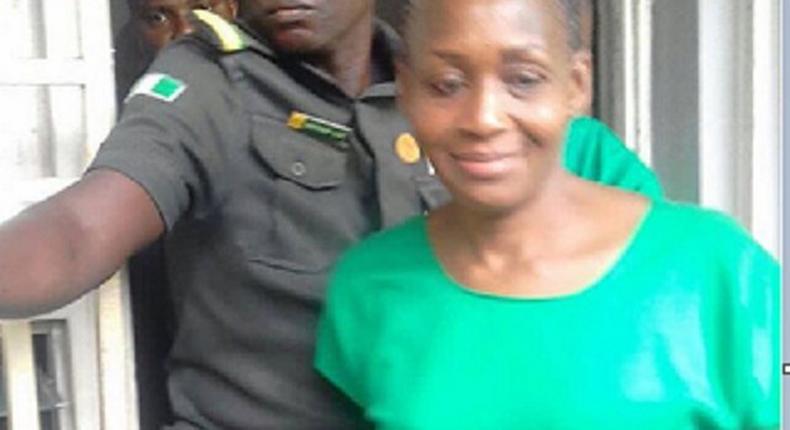 Kemi Olunloyo, seen in a prison uniform. was released on Monday, January 22, 2018.