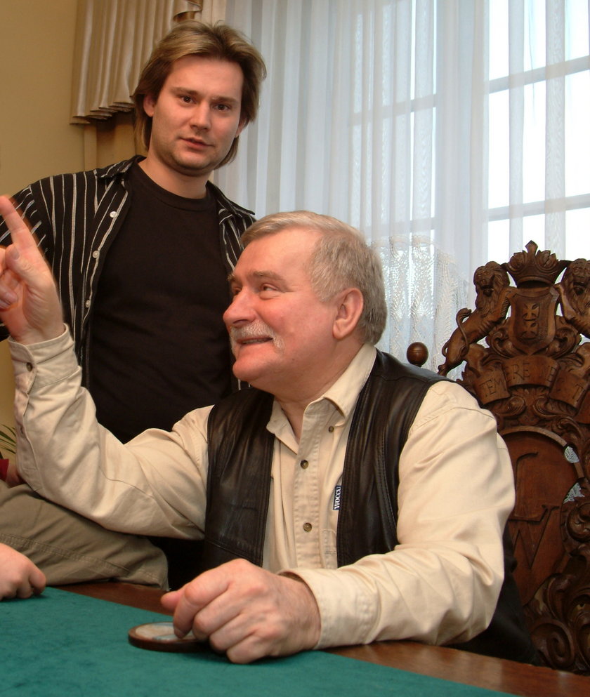 Sławomir Wałęsa z ojcem Lechem