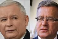 Prezes PiS Jarosław Kaczyński i prezydent Bronisław Komorowski kaczyński komorowski