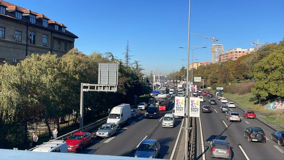 Gužva na moto-putu kod Autokomande