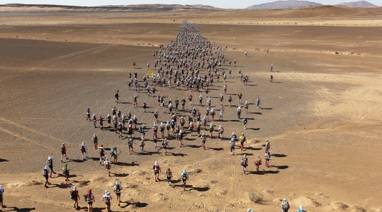 Ma már a legnépszerűbb szaharai futóverseny a Marathon des Sables. /Fotó: Getty Images