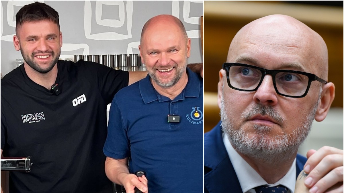Filip Sulík s otcom Richardom a Branislav Gröhling.