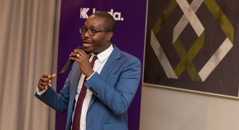 Babs Ogundeyi, co-founder and CEO of Kuda speaking at the event