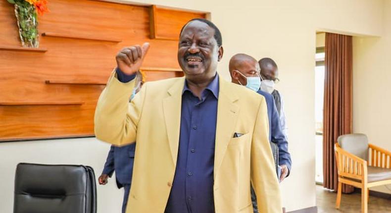 ODM party leader Raila Odinga during a National Executive Committee meeting on September 25, 2020