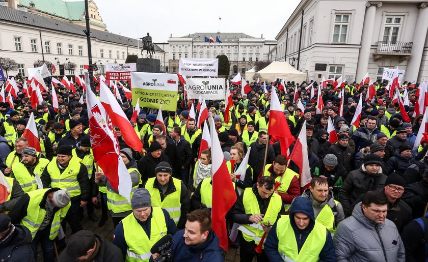 Protest rolników w Warszawie