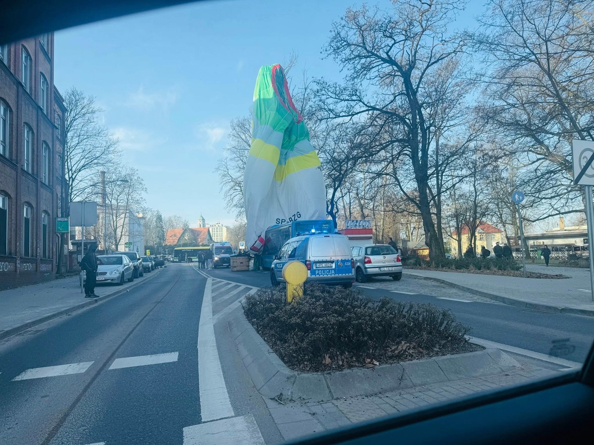 Wypadek balonu w Zielonej Górze