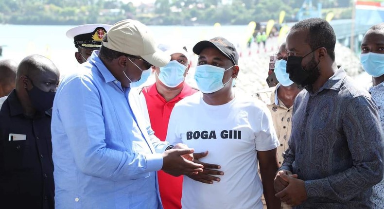 President Uhuru Kenyatta meets ODM candidate for Msambweni by-election Omar Boga