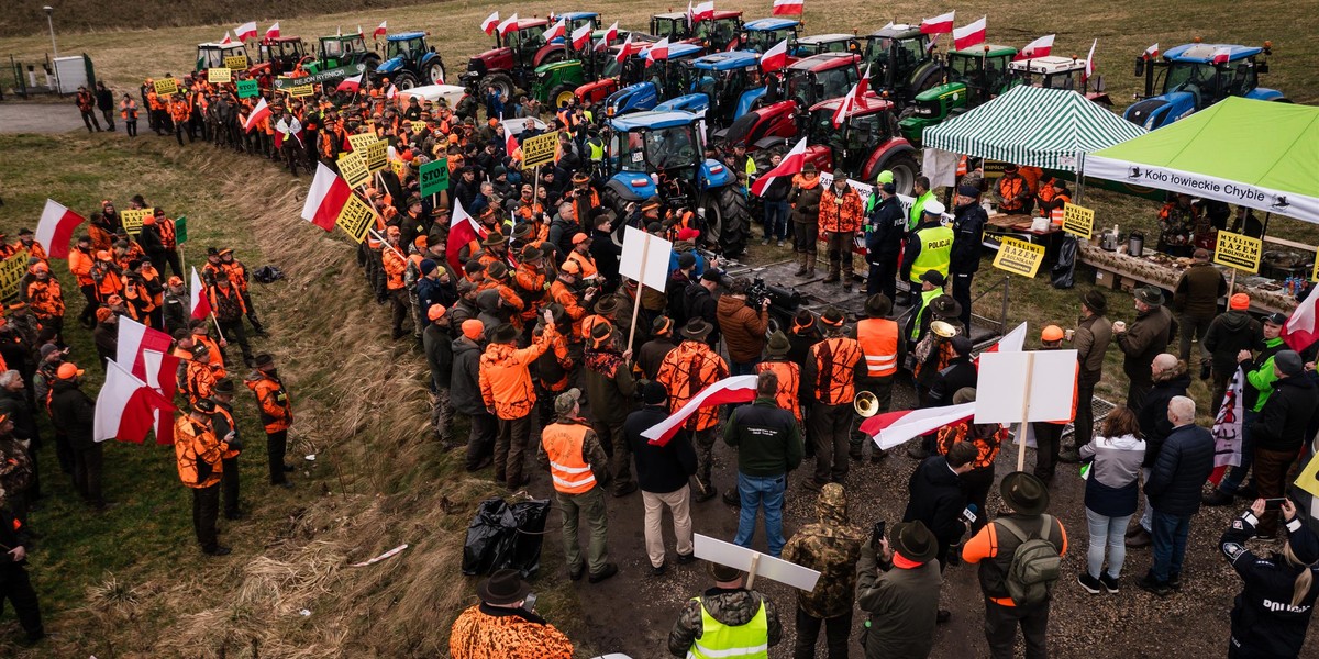 Kolejna grupa dołączyła do protestu rolników. 