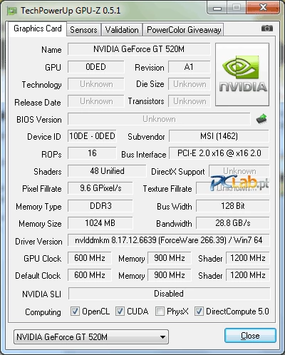 Nowy produkt NVIDI-i na pokładzie – GeForce GT 520M