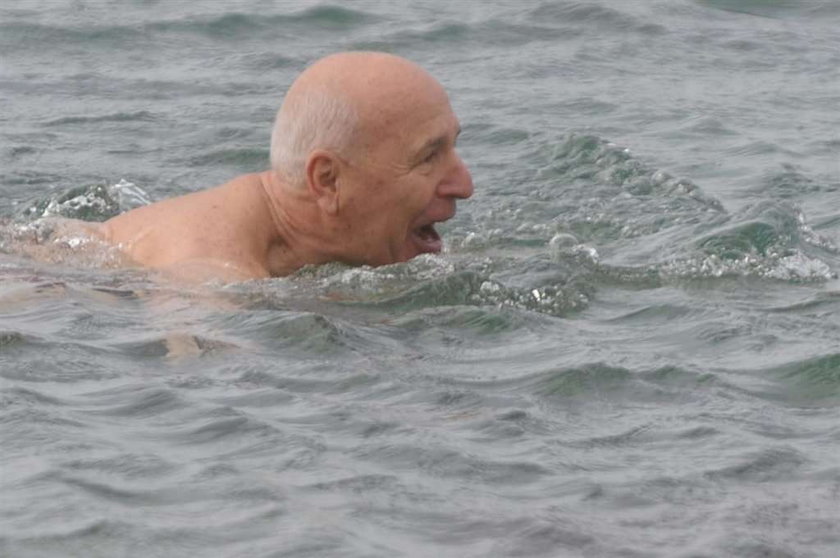 Orest Lenczyk kąpał się w morzu