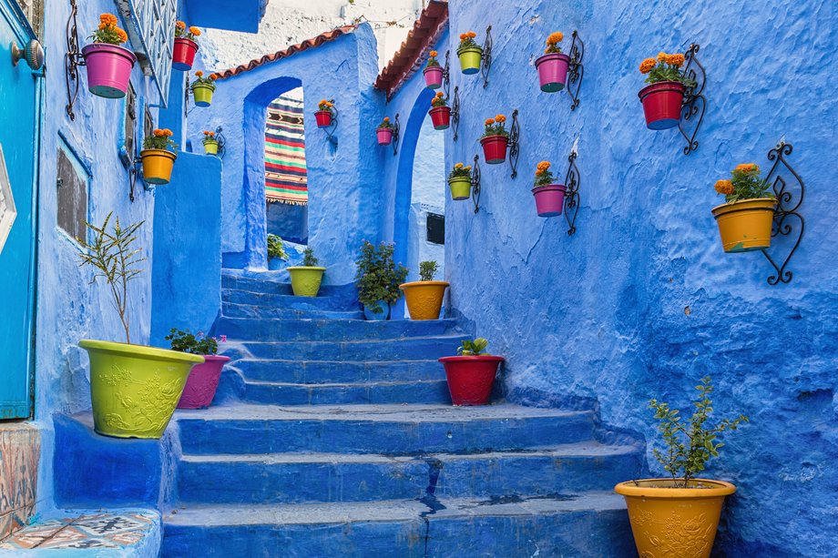 Niebieska medina w mieście Chefchaouen