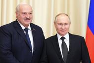 Aleksander Łukaszenko i Władimir Putin podczas spotkania w 