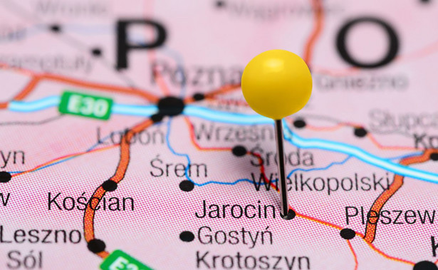 Jarocin na mapie Polski