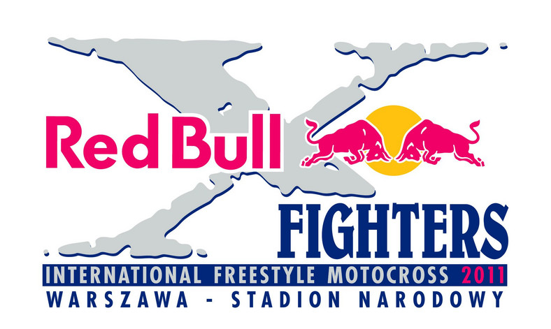 Logo zawodów Red Bull X-Fighters, które odbędą się na Stadionie Narodowym, na miesiąc przed oficjalną ceremonią otwarcia. Fot. NCS