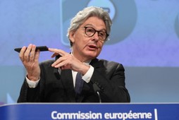 Europejski Komisarz ds. Rynku Wewnętrznego i Usług Thierry Breton 