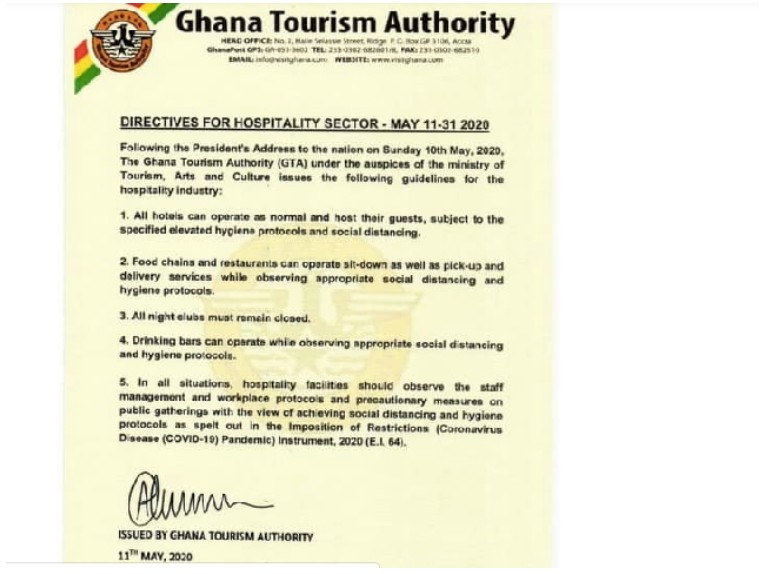 Ghana Tourism Authority's statement