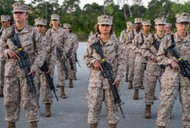 Next generation. Marine recruits at the Marine Corps Recruit Depot at Parris Island, South Carolina.