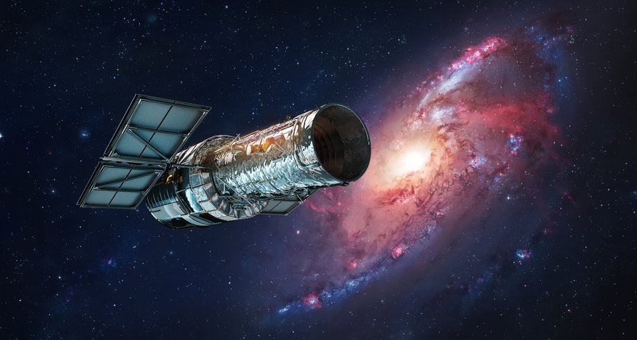 Ilustracja przedstawiająca należący do NASA kosmiczny teleskop Kepler