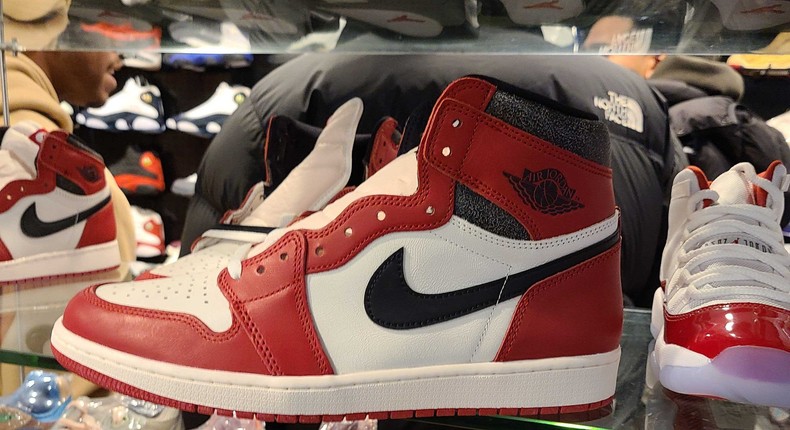 Lost & Found Jordan 1 sitting at a New York City consignment shop.Danni Santana