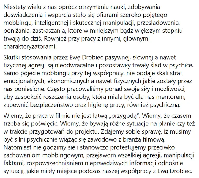 Charakteryzatorki opisały, czego doświadczyły pracując na planie, a także jak przemoc wpłynęła na ich zdrowie psychiczne oraz życie prywatne / Facebook