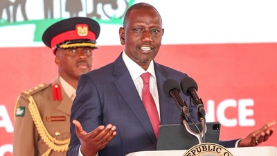 President William Ruto speaks during the official opening of the Kenya Social Protection Conference at the Kenya School of Government on April 4, 2023