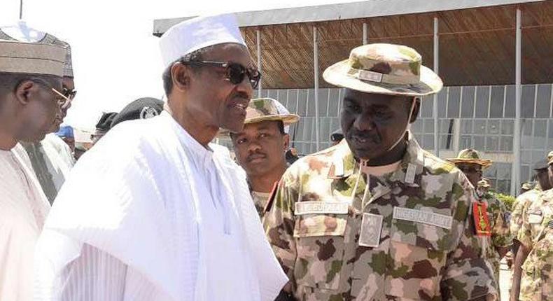 President Muhammadu Buhari and Chief of Army Staff, Tukur Buratai