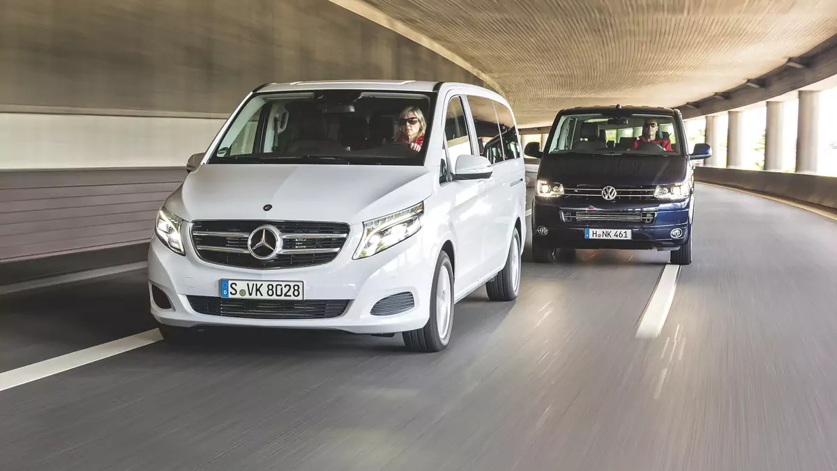 Mercedes klasy V i VW T5 Multivan
