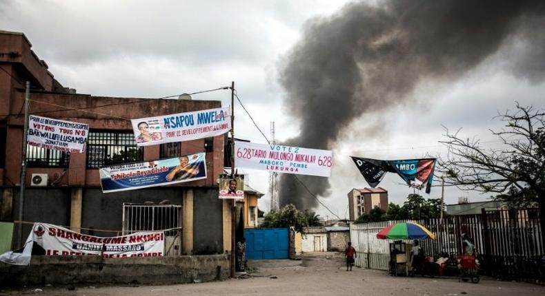 The fire broke out in an election warehouse in Kinshasa in the early hours of Thursday morning, destroying three-quarters of the voting material inside