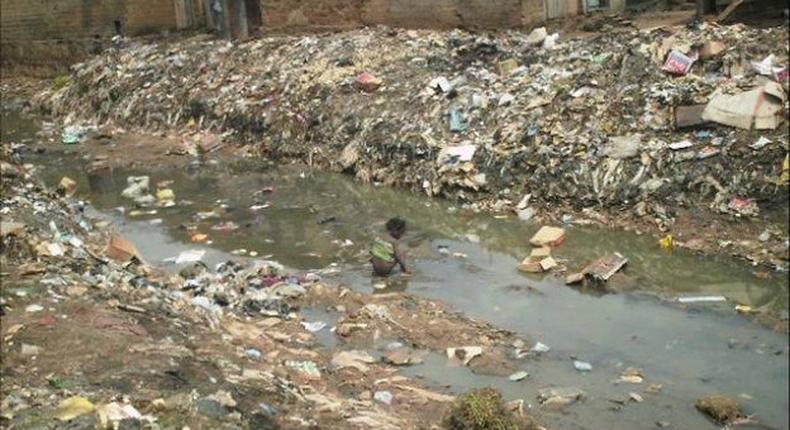 Waste lying in open without proper waste management