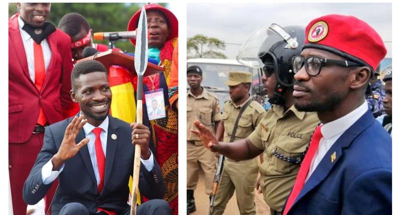 Bobi Wine campaigned in Mbarara in 2020 amid tight security