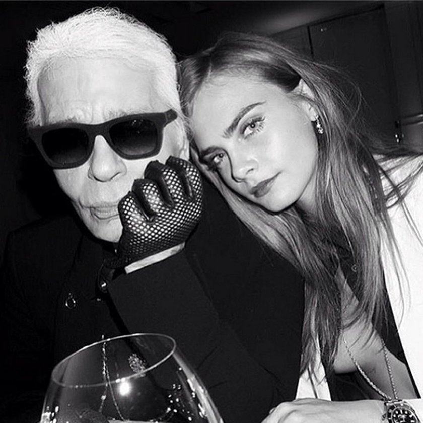 Cara Delevingne i Karl Lagerfeld