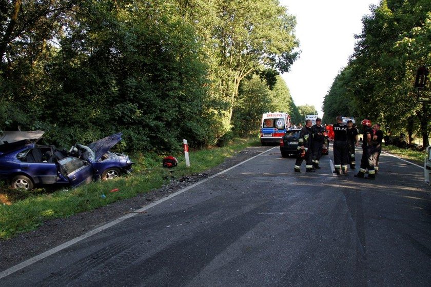 Kierowca wycinany był z samochodu