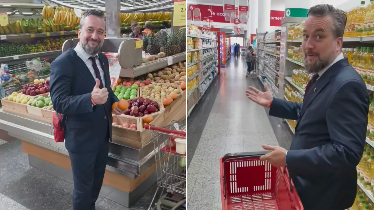 Ľuboš Blaha vo venezuelskom supermarkete