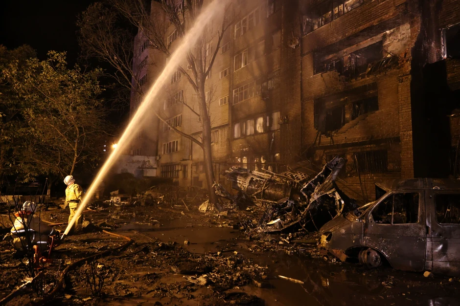 Pad vojnog aviona u Jejsku, Rusija