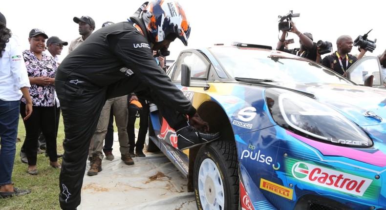 Sights & scenes: Ruto enjoys thrill of WRC Safari Rally Shakedown [PHOTOS]