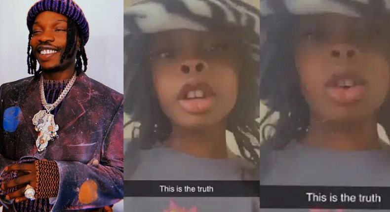 Naira Marley's daughter boasts about her father's wealth [Twitter]