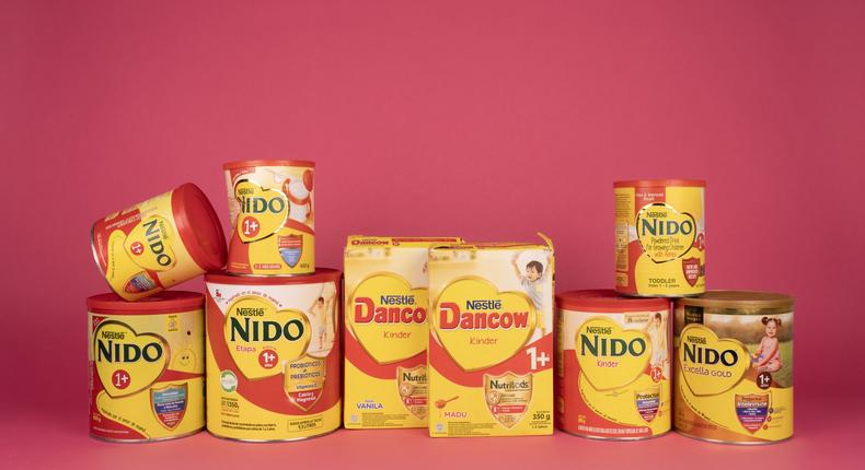 Ici, des produits Nido passés au crible pour cette enquête Ils contiennent en moyenne près de 2 grammes de sucre ajouté par portion © Anne-Laure Lechat