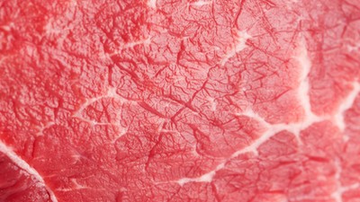 raw beef isolated on white background 