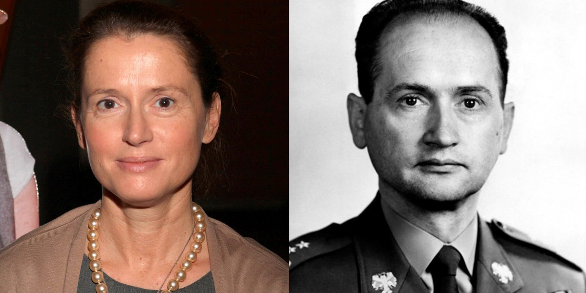 Monika Jaruzelska i Wojciech Jaruzelski.