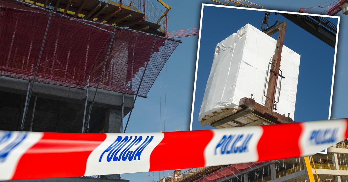 Koszmarny wypadek na Woli. Paleta z ładunkiem przygniotła pracownika