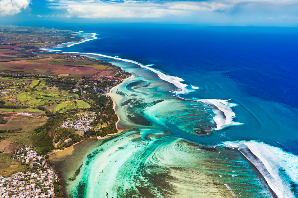 Widok z lotu ptaka, Mauritius