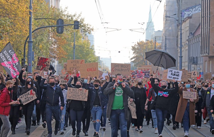 Czarny protest w Łodzi.