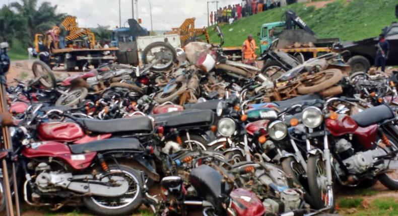 RRS says 85 motorcycles impounded in Lagos for plying prohibited routes
