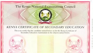 KCSE certificate