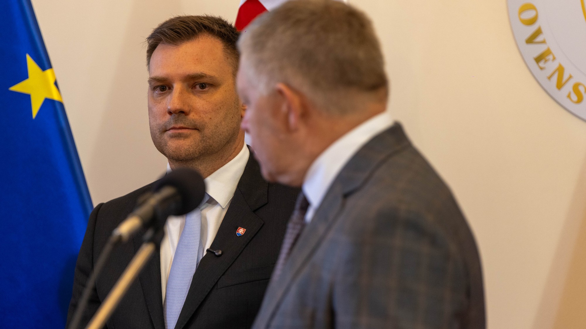 Robert Fico a Tomáš Taraba na Urade Vlády