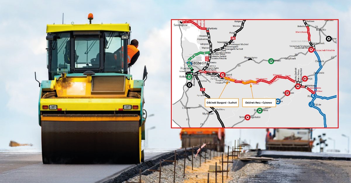 Important way   to Szczecin. Another step towards the construction of 2  sections of S10 in Western Pomerania [MAPS]